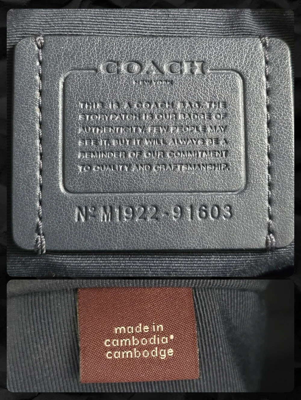 Coach 91603 Prairie Satchel Rose Bouquet Navy Pebbled Leather Crossbody Bag